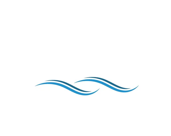 Su Dalgası sembolü ve simge logo şablonu — Stok Vektör