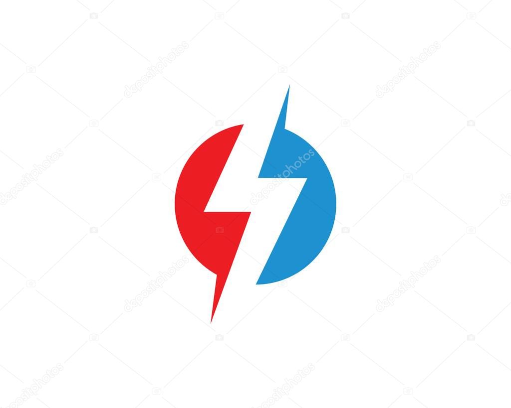 Flash power thunder illustration vector template