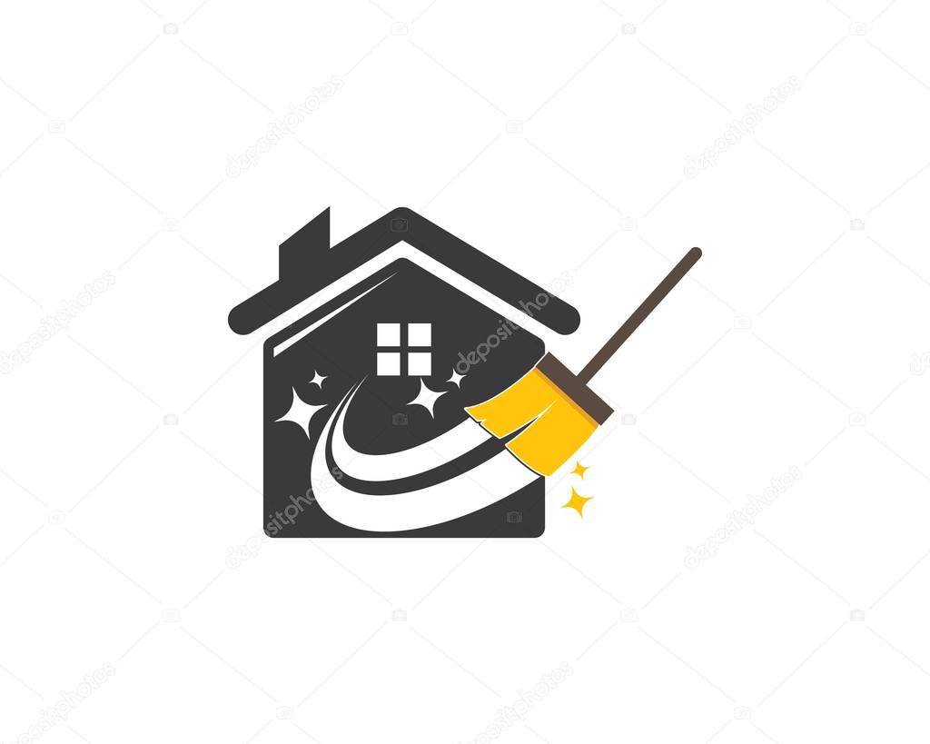 House cleaner logo vector 