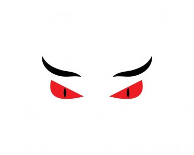 şeytan Göz simgesi Logo vektör Şablonu 