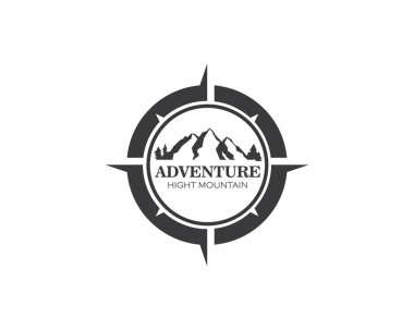 Yüksek dağ simgesini Logo şablonu