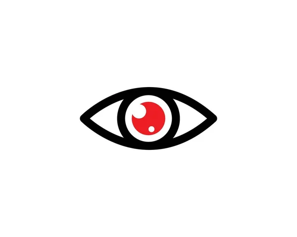 Icono del ojo Logo vector plantilla — Archivo Imágenes Vectoriales