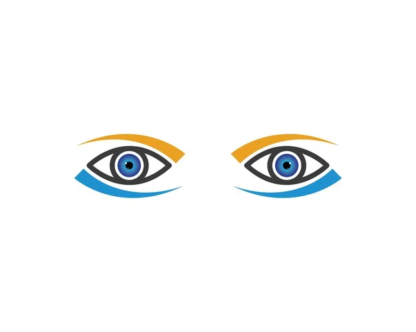 Icono del ojo Logo vector plantilla — Vector de stock