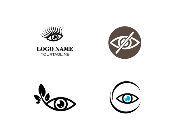 Icono del ojo Logo vector plantilla — Archivo Imágenes Vectoriales