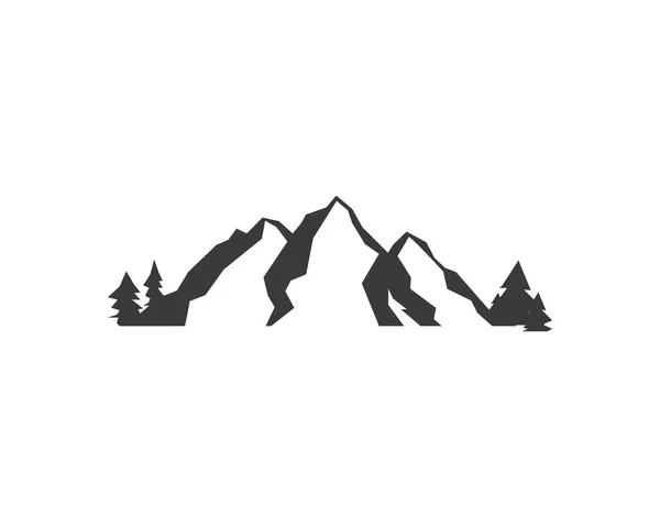 Modèle de logo d'icône de haute montagne — Image vectorielle