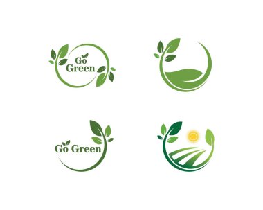 yeşil yaprak ekoloji doğa element vektöryeşil Logolar gitmek 