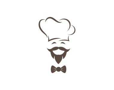 şapka şef logo şablon vecto