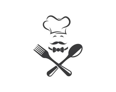 şapka şef logo şablon vecto