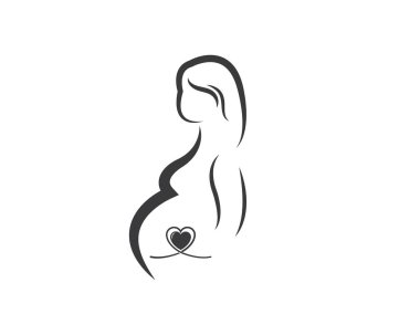 güzellik hamile kadın vektör simgesi