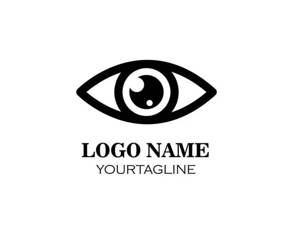 Icono del ojo Logo vector Plantilla ilustración — Archivo Imágenes Vectoriales