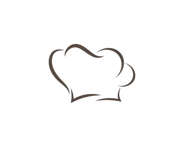 Hoed chef-kok logo sjabloon vecto — Stockvector
