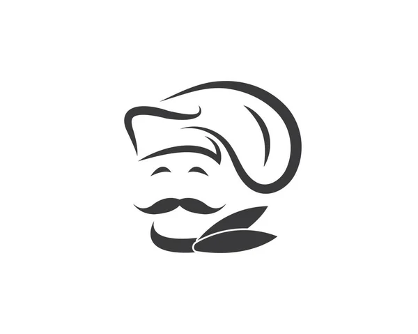 Hat chef logo template vecto — Stock Vector