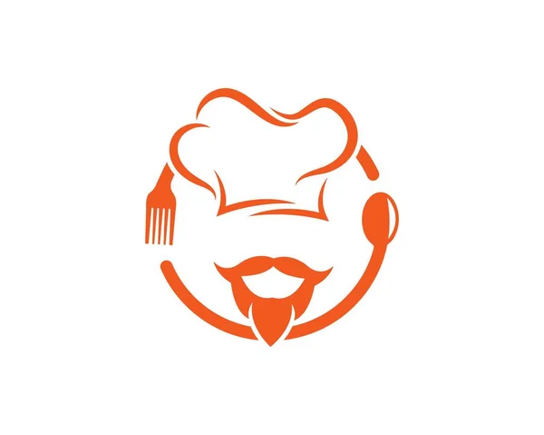 Kalap szakács logó sablon vecto — Stock Vector