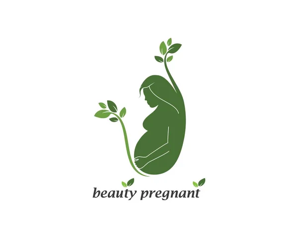 Beauty pregnant women vector icon — Stock Vector
