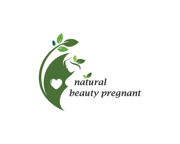 Beauty pregnant women vector icon — Stock Vector