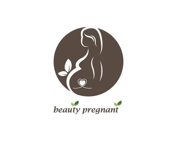 Beauty pregnant women vector icon — Stock Vector