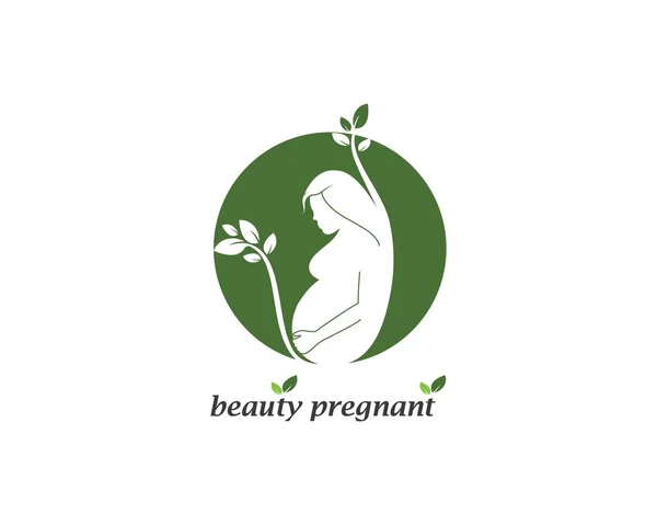 Schoonheid zwangere vrouwen vector pictogram — Stockvector