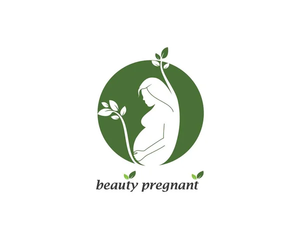 Beauty pregnant women vector icon — Stock Vector