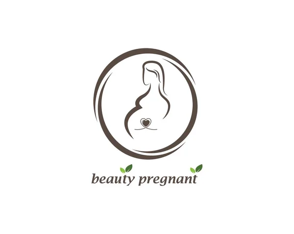 Skönhet gravida kvinnor vektor ikon — Stock vektor