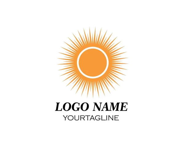 Sole ilustrazione logo vettoriale icona — Vettoriale Stock