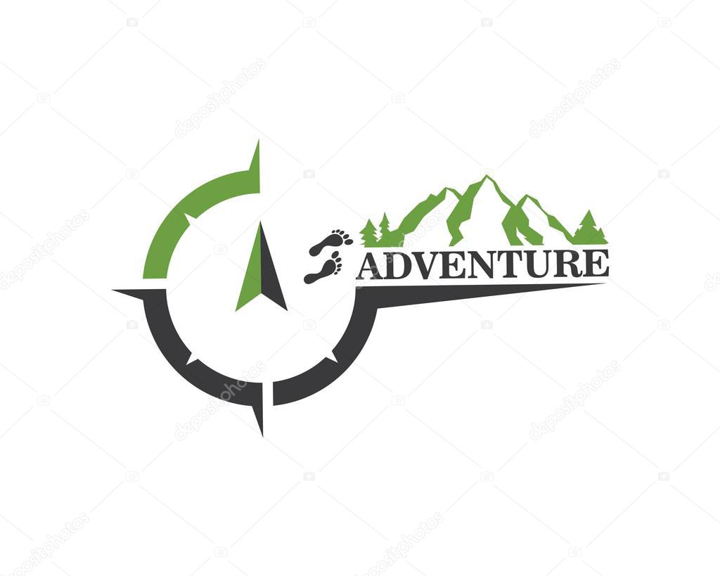High Mountain icon Logo Template Vector