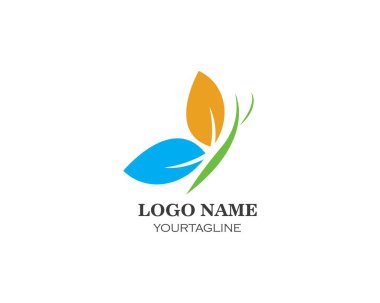 kelebek logo vektör şablonu