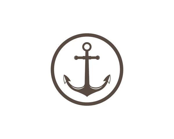 Ícone de âncora Logo Template vector —  Vetores de Stock