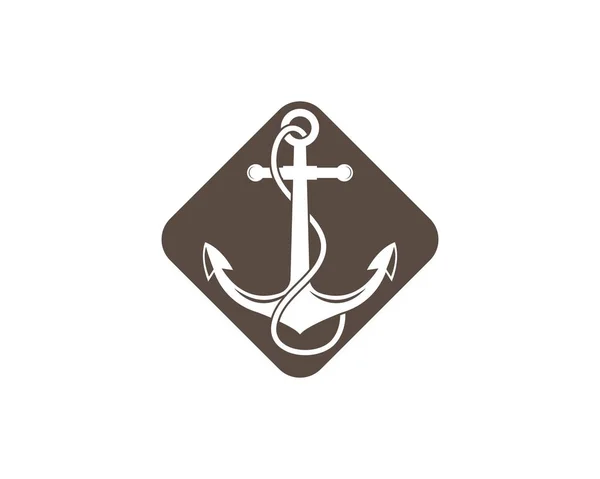 Icono de ancla Logo Plantilla vector — Archivo Imágenes Vectoriales