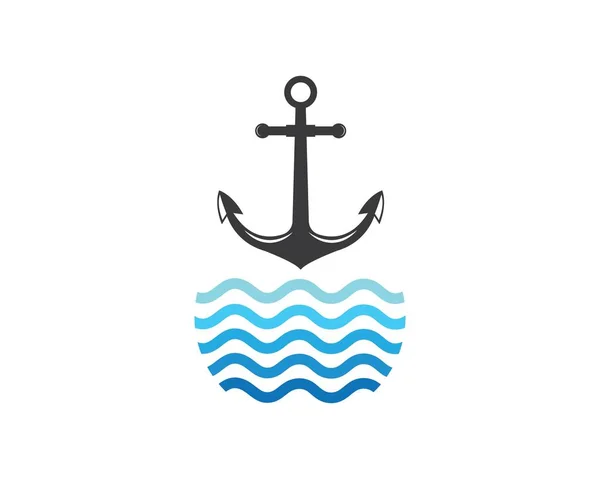 Ikona kotwicy logo szablon wektor — Wektor stockowy