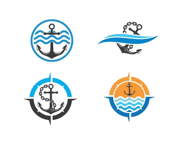 Ancre icône Logo Modèle vecteur — Image vectorielle