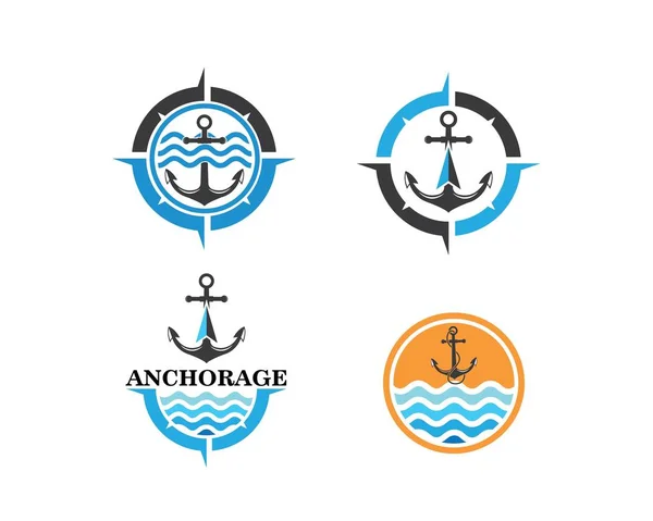Ancre icône Logo Modèle vecteur — Image vectorielle