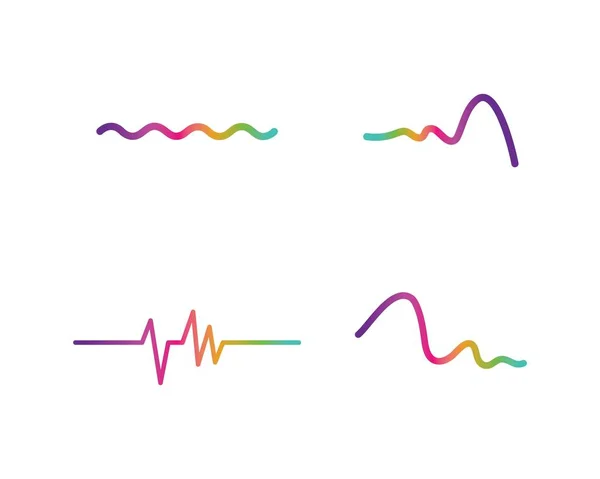 Звуковая волна, иконка вектора логотипа импульсной иллюстрации — стоковый вектор