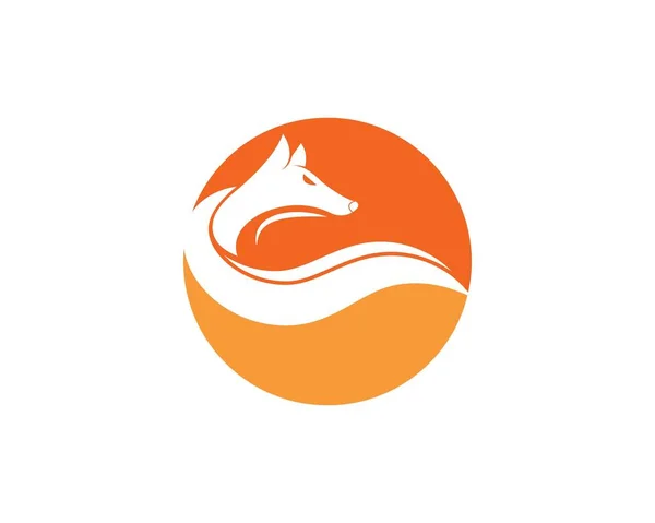 Векторный шаблон логотипа лисы — стоковый вектор