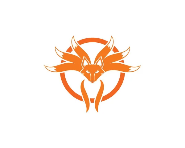 Fox logo icono vector plantilla — Vector de stock