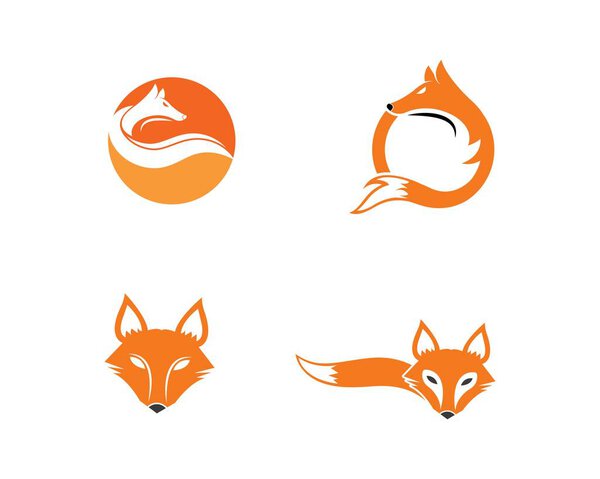 векторный шаблон логотипа лисы
