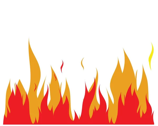 Fire Flame logo typ mall illustration — Stock vektor