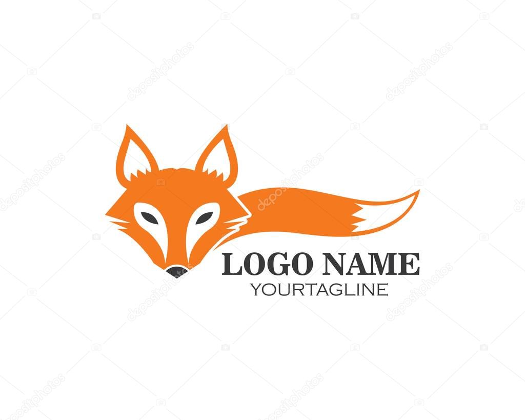 fox logo icon vector template