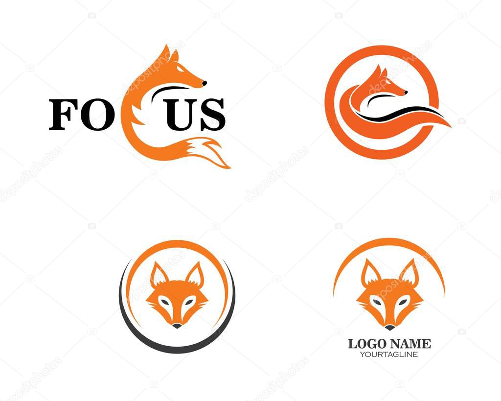 Fox logo icon vector template design