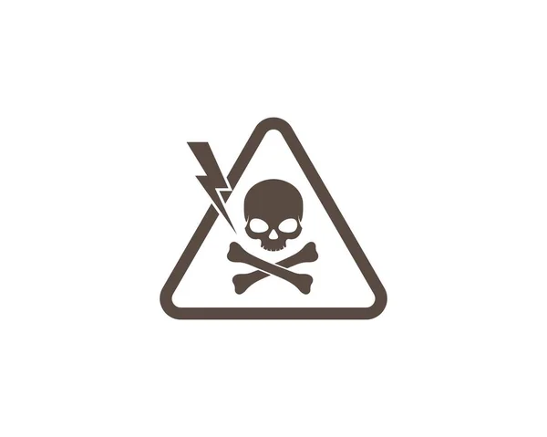 Logotipo do crânio vetor ilustração da condição de perigo — Vetor de Stock