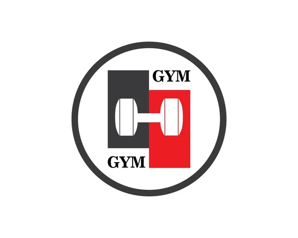 Gym, fitness ikon logo illustration mall vektor — Stock vektor