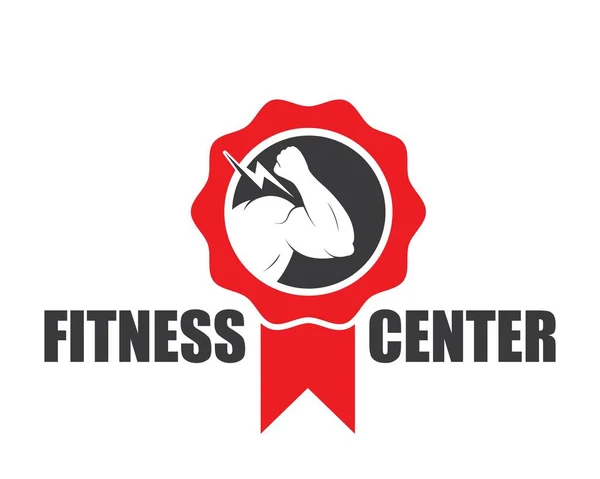 Fitness ikona ilustracja logo szablon wektor — Wektor stockowy