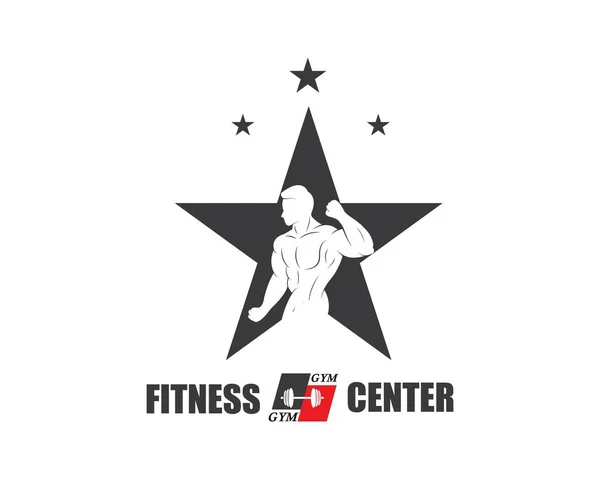 Fitness ikona ilustracja logo szablon wektor — Wektor stockowy