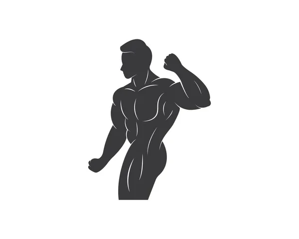 Fitness-Studio, Fitness-Symbol Logo Illustration Vorlage Vektor — Stockvektor