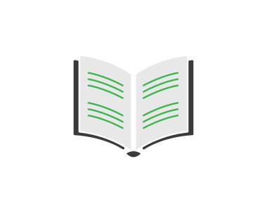 Kitap Logosu Şablon vektör Çizimi