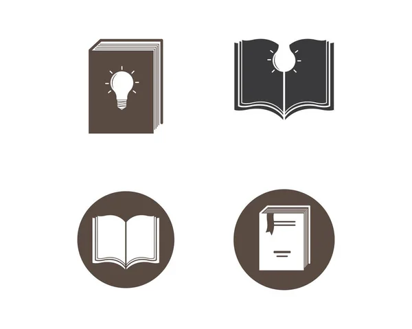 Livro Logo Template vector Ilustração — Vetor de Stock