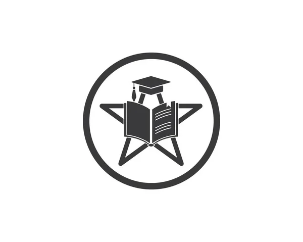 本、紙、文書のロゴ、教育テンプレートのアイコン — ストックベクタ