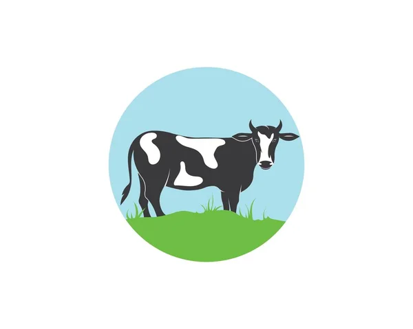 Векторный шаблон логотипа коровы — стоковый вектор