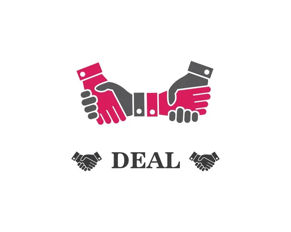 handshake logo vector icon of business agreement