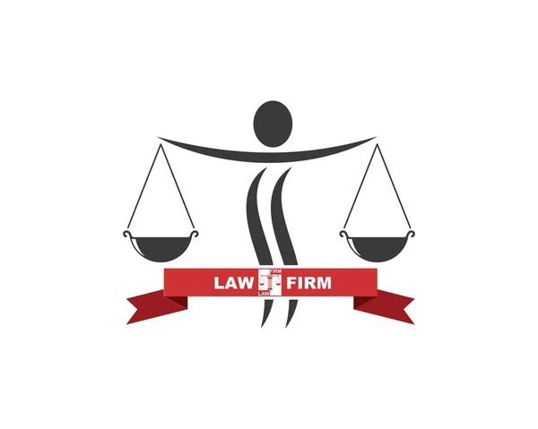 Prawnik logo projekt szablon wektor — Wektor stockowy