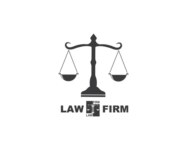 Disegno modello vettoriale logo avvocato — Vettoriale Stock
